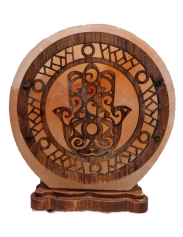 Zoutsteen Lamp Hamsa Hand