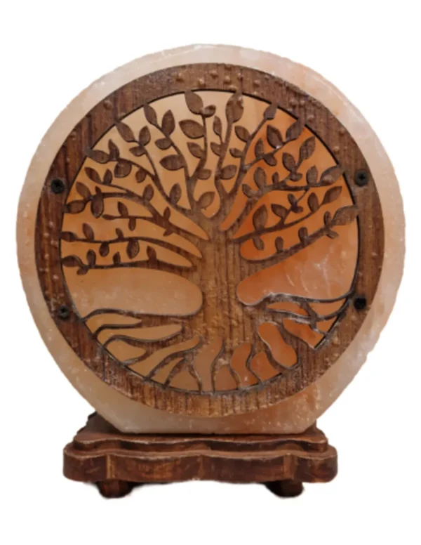 Zoutsteen Lamp Tree of Life